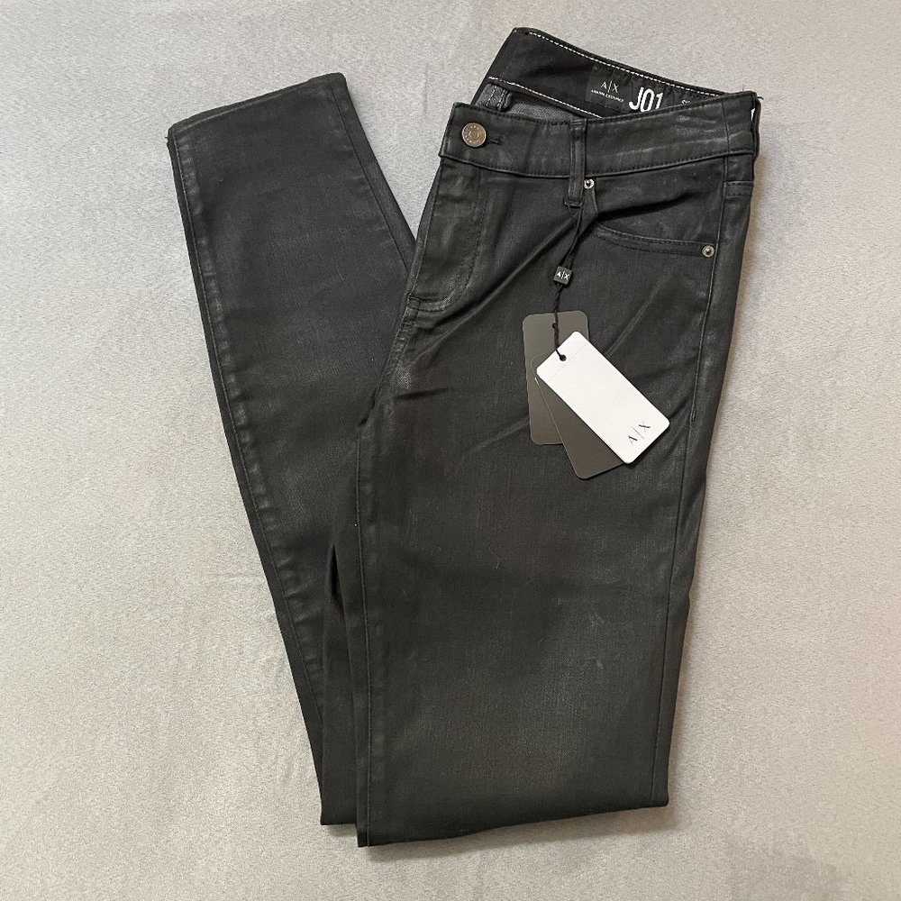 Armani Exchange Black J01 Super Skinny Jeans